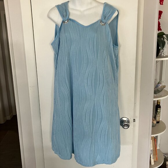 Light Blue Casual Sleeveless Mini Dress Size XL/12 NWOT - Picture 2 of 6